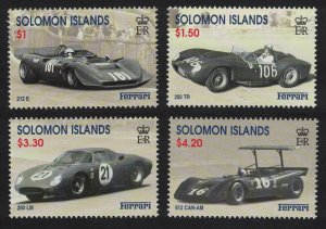 Solomon Is. Ferrari Racing Cars 4v 1999 MNH SG#947-950