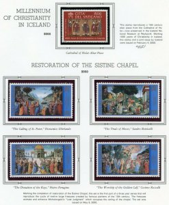 VATICAN CITY 2000  COMPLETE YEAR SET STAMPS MINT NH ON WHITE ACE ALBUM PAGES