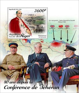 NIGER - 2023 - WWII Tehran Conference -  Perf Souv Sheet - Mint Never Hinged