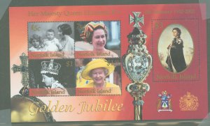 Norfolk Island #762  Souvenir Sheet (Queen)