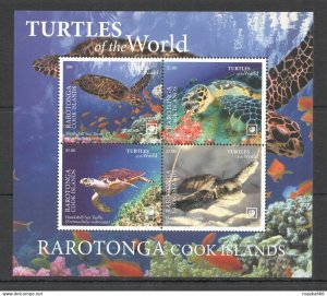 2020 Rarotonga Sea Turtles !!! Sale Marine Life Reptiles Fauna Kb ** Nw684