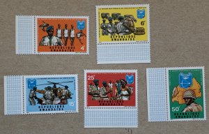 Rwanda 1972 National Guard, MNH. Scott 431-435, CV $3.75.  Helicopter