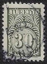 Turkey #O47 Used; 30k Official stamp (1957)