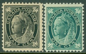 EDW1949SELL : CANADA 1897 Scott #66-67 Fine-Very Fine, Mint NH. Catalog $152.00.