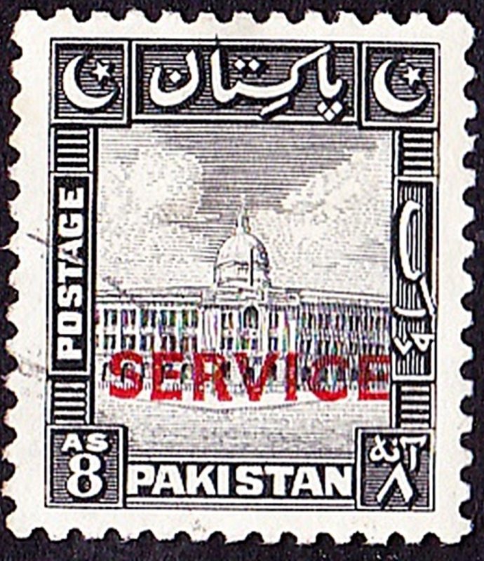 PAKISTAN 1948 KGVI 8a Black Service SGO22 FINE USED