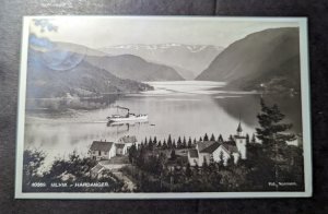 1935 Norway RPPC Postcard Cover Geiranger to Lausanne Switzerland