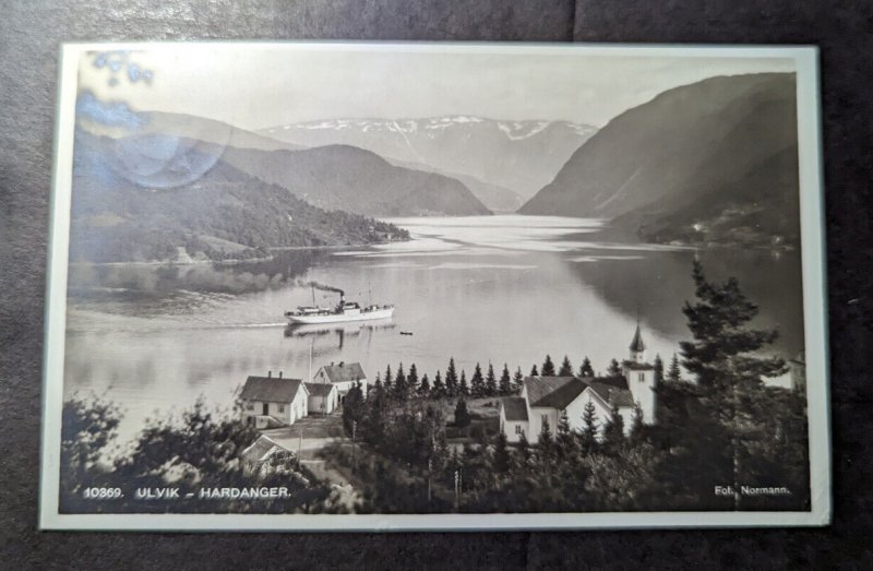 1935 Norway RPPC Postcard Cover Geiranger to Lausanne Switzerland