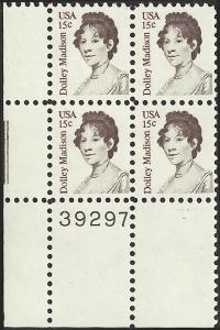 # 1822 MINT NEVER HINGED DOLLEY MADISON