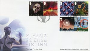 GB 2021 FDC Literature Stamps Classic Science Fiction Time Machine 6v Set