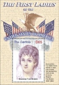 GAMBIA FIRST LADIES OF THE UNITED STATES - HANNAH VAN BUREN S/S MNH