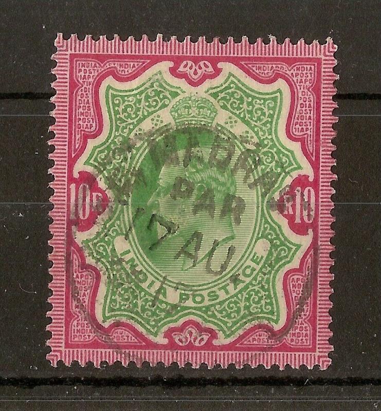 India 1909 10R SG144 Fine Used