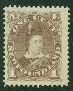 SG 34 Newfoundland 1868. 1c dull purple. Very lightly mounted mint CAT £120