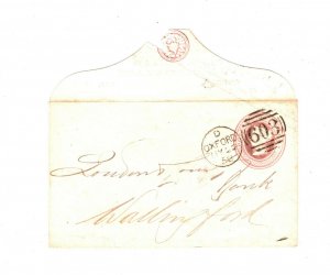 GB Cover Rare *OXFORD OLD BANK* 1d Stationery PTO 1858 {samwells-covers} EA115 