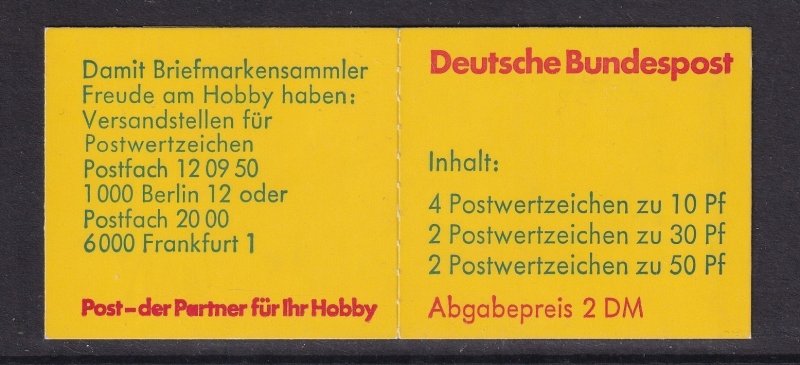 Germany #1231b Booklet MNH 1990  castles  ''Groth ...''