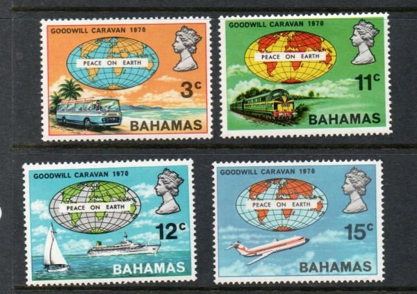 Bahamas Sc 303-6 1970 Goodwill Caravan mint NH