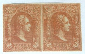 Scott #79-E8a - 3c  Red - Loewenberg Decalcomania - Pair - Essay