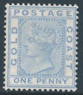 Gold Coast #5 Mint No Gum 1p Queen Victoria - Wmk. 1