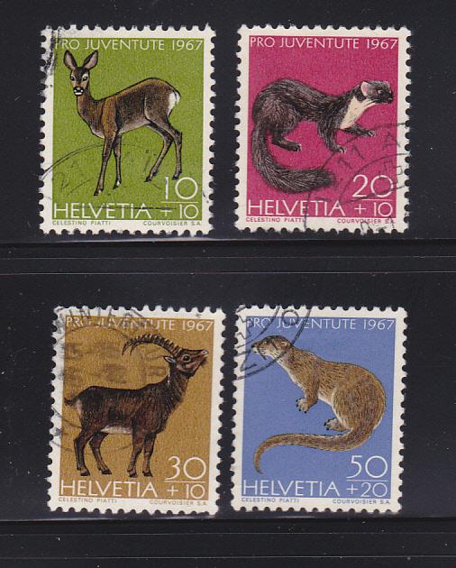 Switzerland B370-B373 Set U Animals (A)