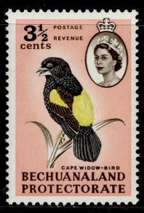 BECHUANALAND PROTECTORATE QEII SG171, 3½c yellow, black, sepia & pink, NH MINT.