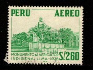 Peru - #C209 Monument to Inca farmer  - Used