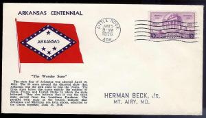 UNITED STATES FDC 3¢ Arkansas 1936 Grandy