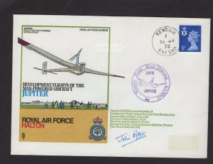 GB 1972  RAF flown commemorative cover - Jupiter Aircraft June 26/72, signed