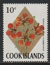 1967 Cook Islands - Sc 210 - MNH VF - 1 single - Flaymboyant poinciana