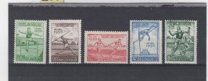 BELGIUM #B480-484 1950 European Athletic Games VFNH track & field