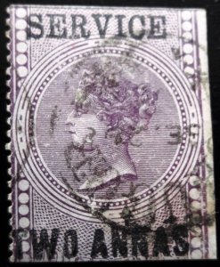 INDIA 1865 QV FOREIGN BILL SURCHARGED & OVERPRINTED. SGO15, VERY FINE