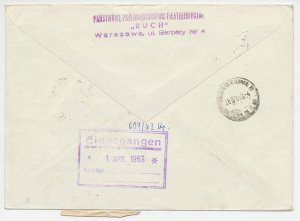 Registered cover / Postmark Poland 1956 Dog