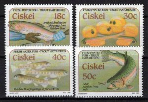South Africa Ciskei 135-138 MNH Fish Trout Hatcheries ZAYIX 0424S0057M