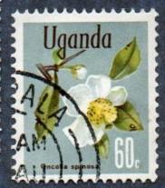 Uganda Scott #122 60c Flowers, Oncoba spinosa (1969) CTO NH