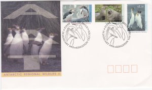 Australian Antarctic Terr. # L87-89, Regional Wildlife, First Day Cover