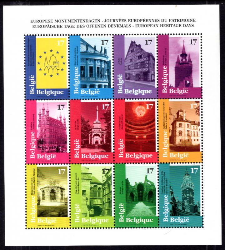 Belgium 1701 Architecture Souvenir Sheet MNH VF