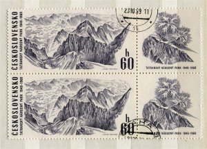 CZECHOSLOVAKIA; 1969 early Narodny Park used 60h. Pair