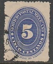 MEXICO 216, 5¢ LARGE NUMERAL WATERMARKED, USED. F-VF. (794)