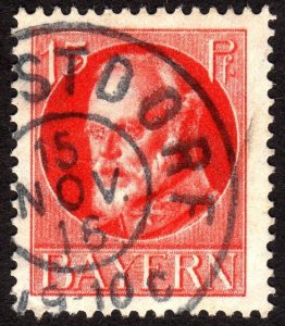 1916, Bavaria 15pf, Used, Sc 100