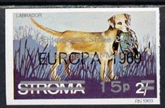 Stroma 1971 Dogs 15p on 2s (Labrador) imperf single overp...