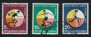 SALE Papua NG Football Tennis Disk Sport South Pacific Games Noumea 3v 1966 Canc