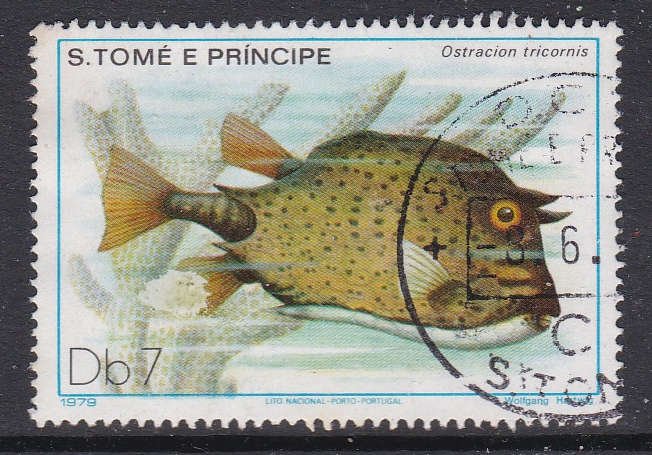 St. Thomas and Prince Islands #551 F-VF Used Fish