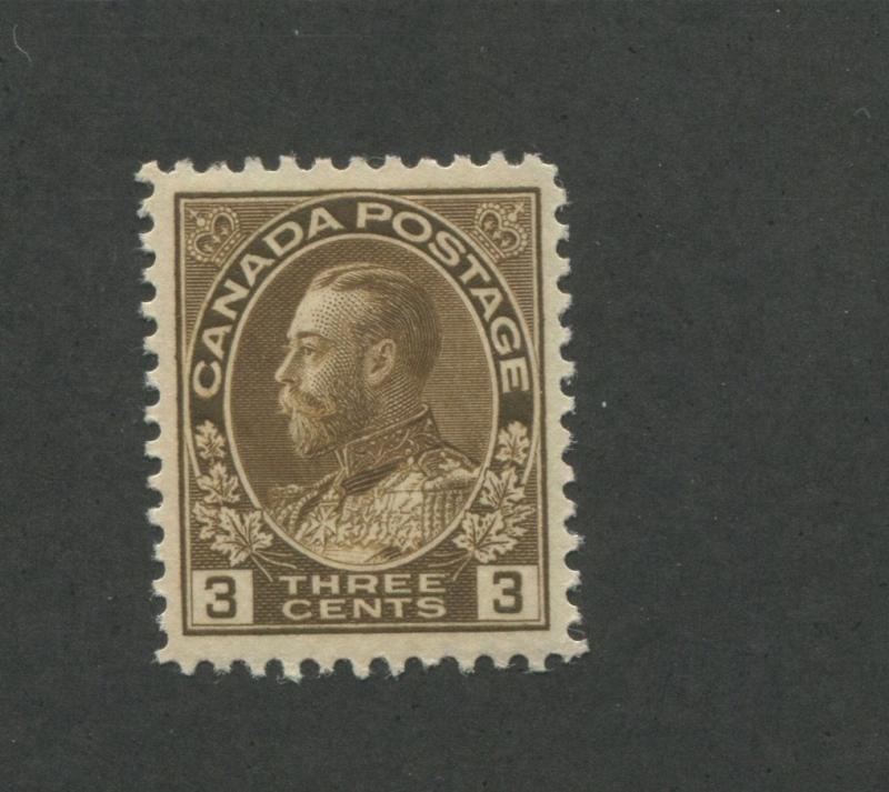 Canada 1918 King George V Admiral Issue Very Fine 3c Stamp #108 CV $40 