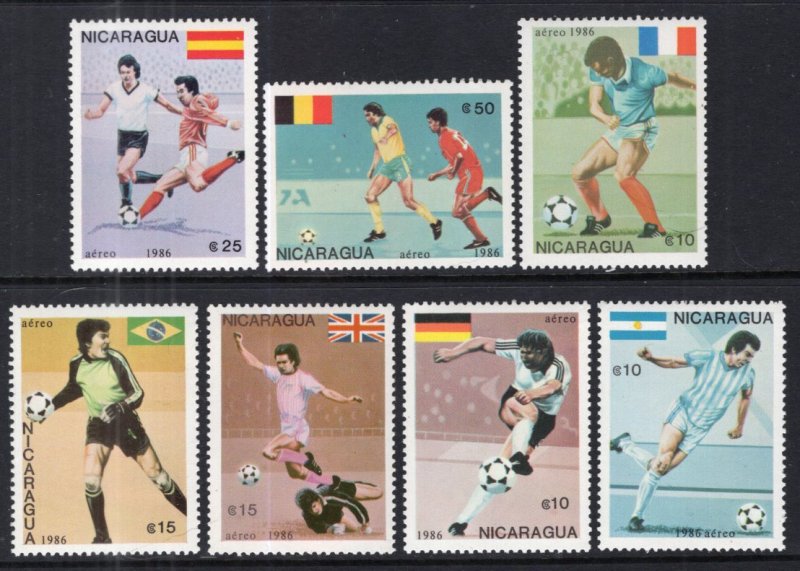 Nicaragua C1143-C1149 Soccer MNH VF