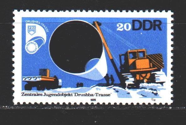 GDR. 1978. 2368. Gas pipeline construction. MNH.