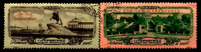 Russia Scott 1944 - 1945 w/ creases and foxing