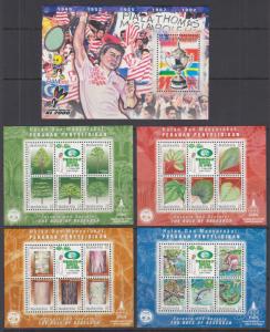 Malaysia Sc 786//892 MNH. 2000-2002 Souvenir Sheets, 9 different, VF