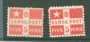 Samoa (Western Samoa) #23A/23B Unused Multiple