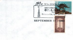 US SPECIAL EVENT CANCEL COVER WEST VIRGINIA OIL & GAS STATION SISTERVILLE 1994