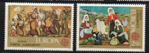 Turkey Sc 2004-05 1975  Europa stamp set mint NH