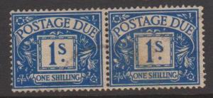 Great Britain 1936 1/- Postage Due Sc#J24 Used Pair