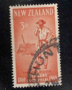 New Zealand Scott 331 Used Gold Digger stamp